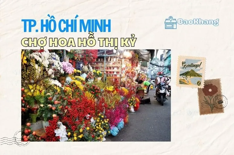 Chợ hoa Hồ Thị Kỷ 2025 – Điểm đến rực rỡ sắc hoa giữa Sài Gòn